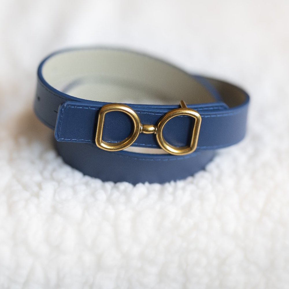 Women Reversible Horsebit Belt - ANTIQUE GOLD BUCKLE